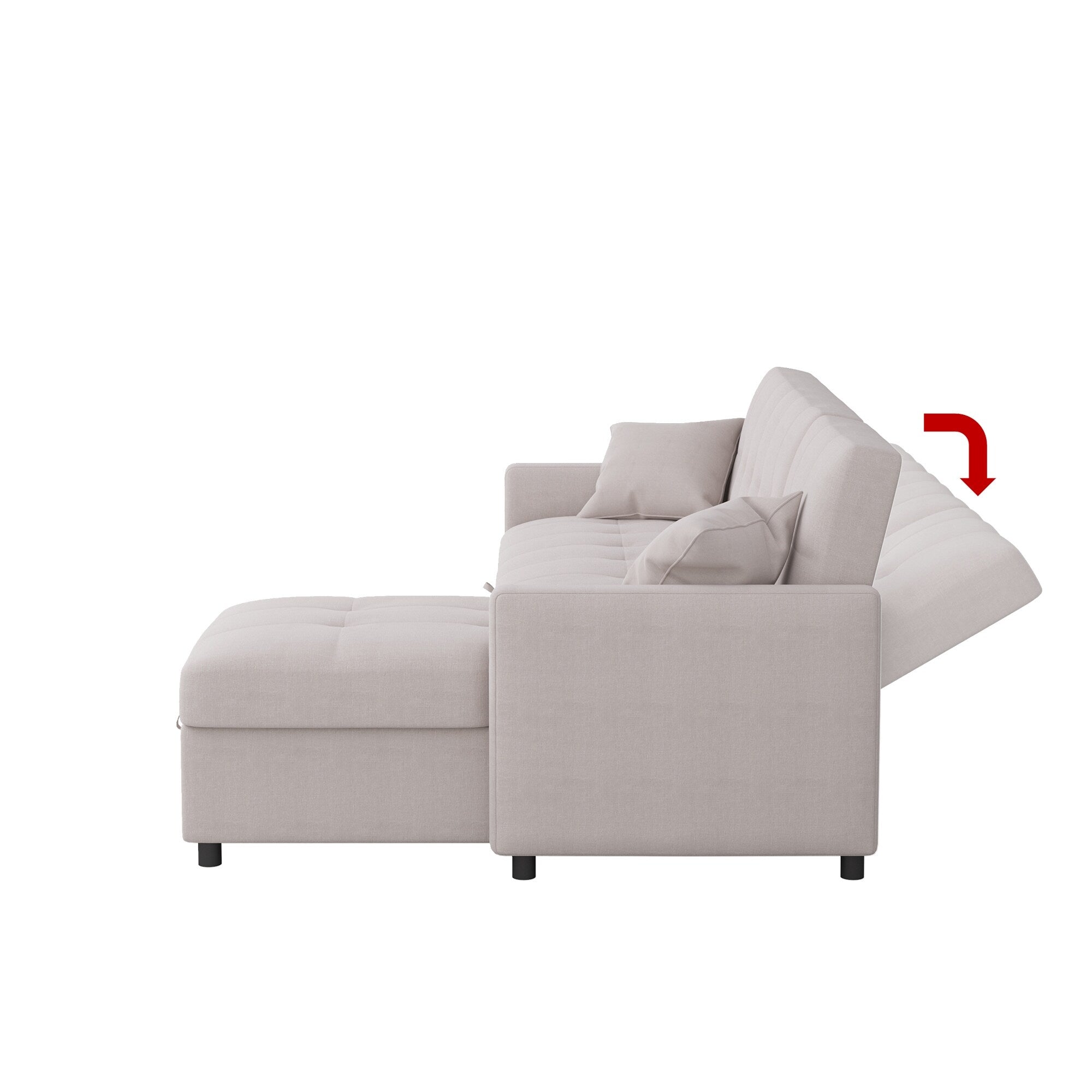 Canapé-lit et chaise longue réversibles de 82 po de large