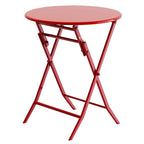 Ensemble bistro minimaliste de patio 3 pièces avec table ronde pliable et chaises - Ensemble bistro de patio 3 pièces
