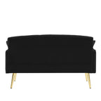 Canapé 2 places en velours 55,5 avec 2 coussins, design contemporain et montage facile