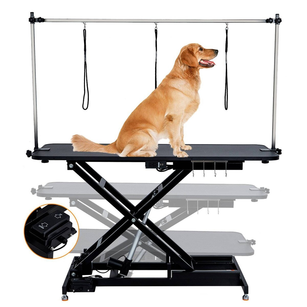 Table de toilettage hydraulique pour chiens à hauteur réglable (60 pouces)