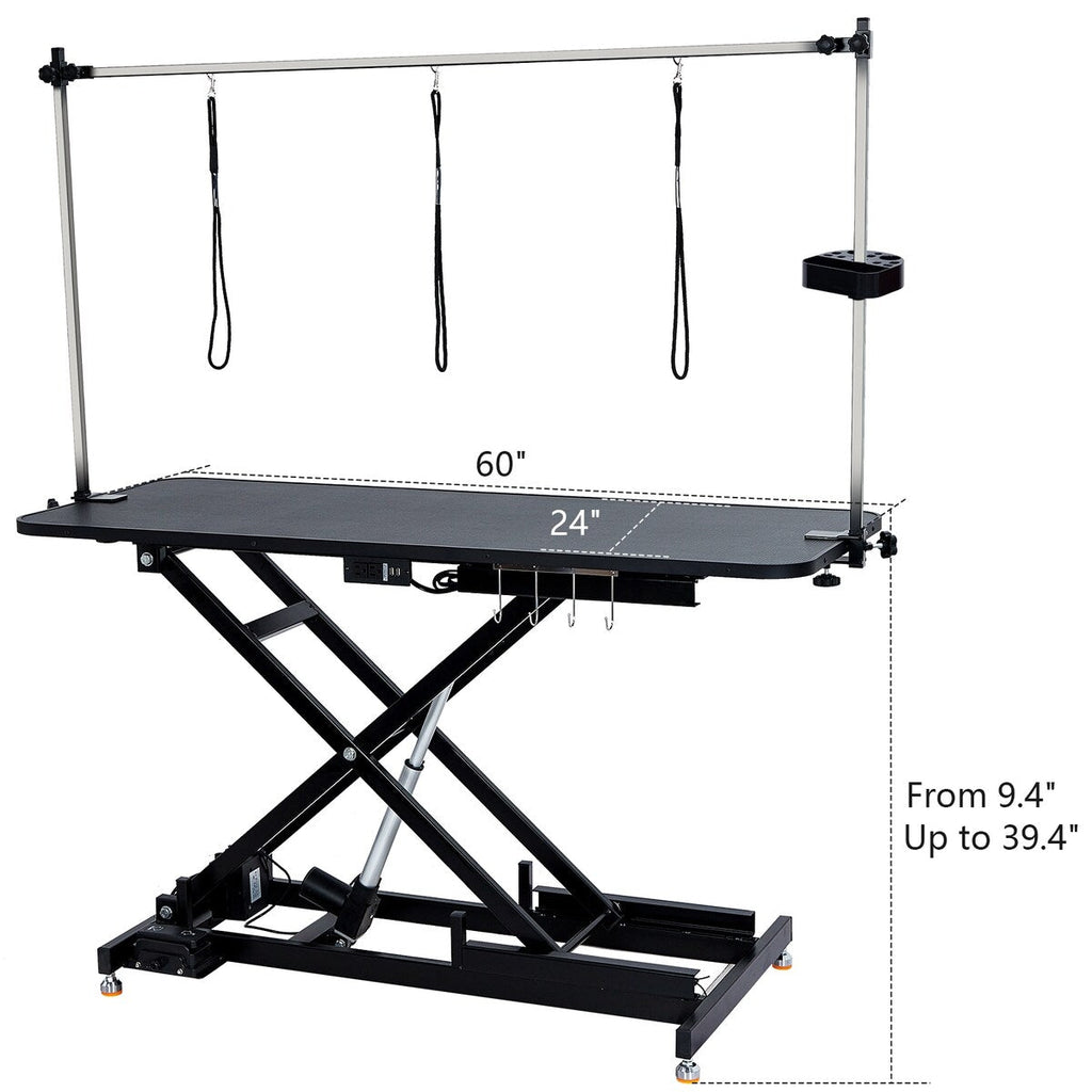 Table de toilettage hydraulique pour chiens à hauteur réglable (60 pouces)