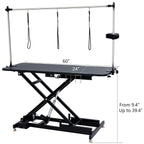 Table de toilettage hydraulique pour chiens à hauteur réglable (60 pouces)