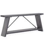 Console de canapé en bois rustique de 70,9 pouces de long avec étagère de rangement