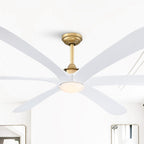 Grand ventilateur de plafond à courant continu à 6 pales en bois flotté de 72 pouces avec lumière et télécommande