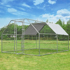 AECOJOY Grand poulailler en métal avec cage à poulets en métal