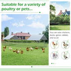 AECOJOY Grand poulailler en métal avec cage à poulets en métal