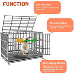Cage pour chien Bossin 48/38 pouces, robuste et indestructible, cage anti-évasion avec roues verrouillables