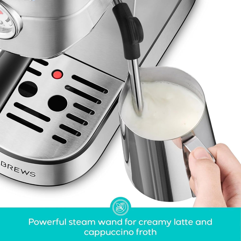 Machine à expresso CASABREWS CM5418 20 bars avec buse vapeur pour mousse de lait