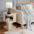 Niche pour chat, lit pour chat, arbre à chat avec griffoir et tapis amovibles