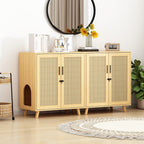 Bac à litière pour chat, maison pour chat, table d'appoint, porte, armoire, bibliothèque