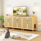 Bac à litière pour chat, maison pour chat, table d'appoint, porte, armoire, bibliothèque