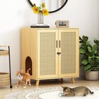 Bac à litière pour chat, maison pour chat, table d'appoint, porte, armoire, bibliothèque