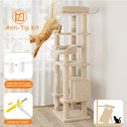 Arbre à chat, tour à chat à plusieurs niveaux avec griffoir