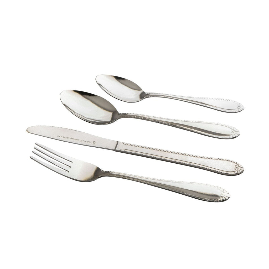 Gibson Home All U Need Service de table 60 pièces Assiettes, bols, verres, fourchettes, cuillères et couteaux (Service pour 6)