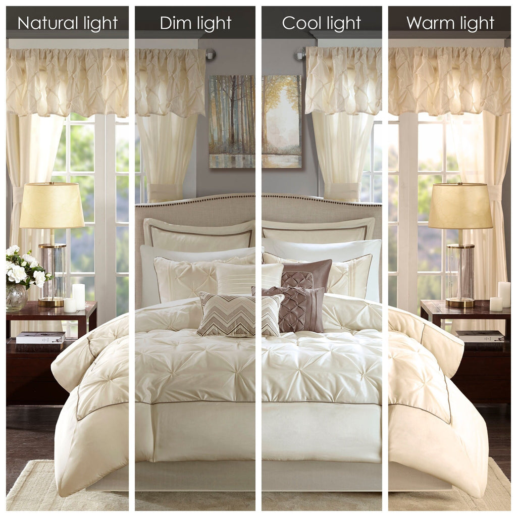 Madison Park Essentials Loretta Ensemble de 24 pièces avec rideaux et draps