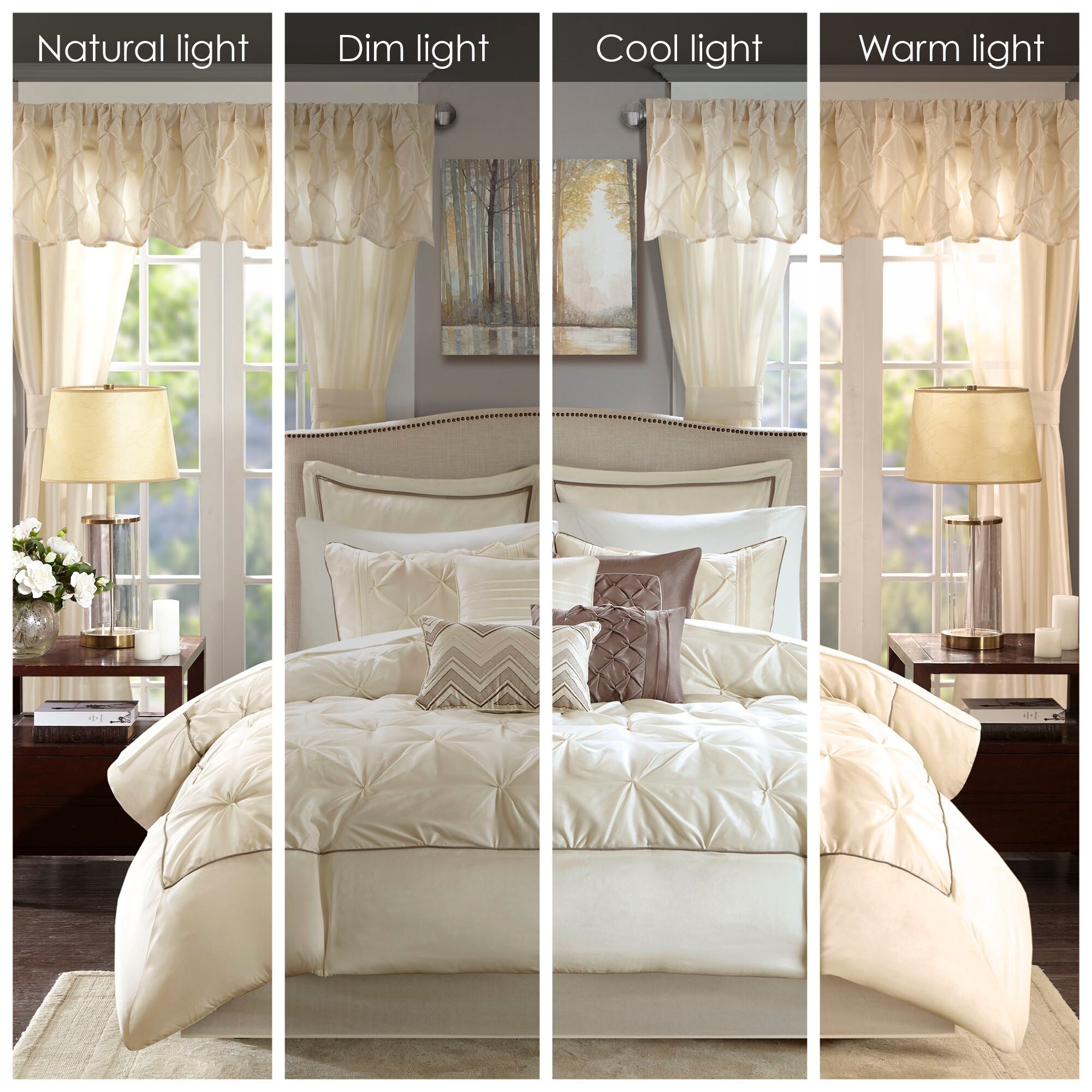 Madison Park Essentials Loretta Ensemble de 24 pièces avec rideaux et draps
