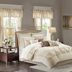 Madison Park Essentials Loretta Ensemble de 24 pièces avec rideaux et draps