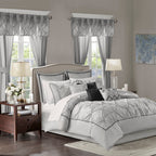 Madison Park Essentials Loretta Ensemble de 24 pièces avec rideaux et draps