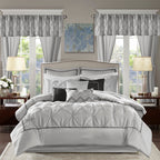 Madison Park Essentials Loretta Ensemble de 24 pièces avec rideaux et draps