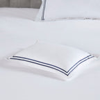 Parure de lit Madison Park Signature 500 fils au pouce carré, 100 % satin de coton brodé, collection de luxe