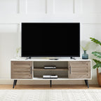 Meuble TV moderne du milieu du siècle pour téléviseurs jusqu'à 70 pouces Console multimédia de centre de divertissement - 20,5'' HX 59'' LX 15,5'' P