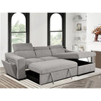 Canapé d'angle convertible Roomfitters 103 avec méridienne de rangement, appuie-têtes réglables et canapé-lit en L