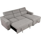 Canapé d'angle convertible Roomfitters 103 avec méridienne de rangement, appuie-têtes réglables et canapé-lit en L