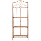 Étagère de boulangerie d'extérieur à 4 niveaux en fer forgé victorien SAFAVIEH Bryn - 25 po L x 15 po P x 63 po H - 25L x 15P x 63H