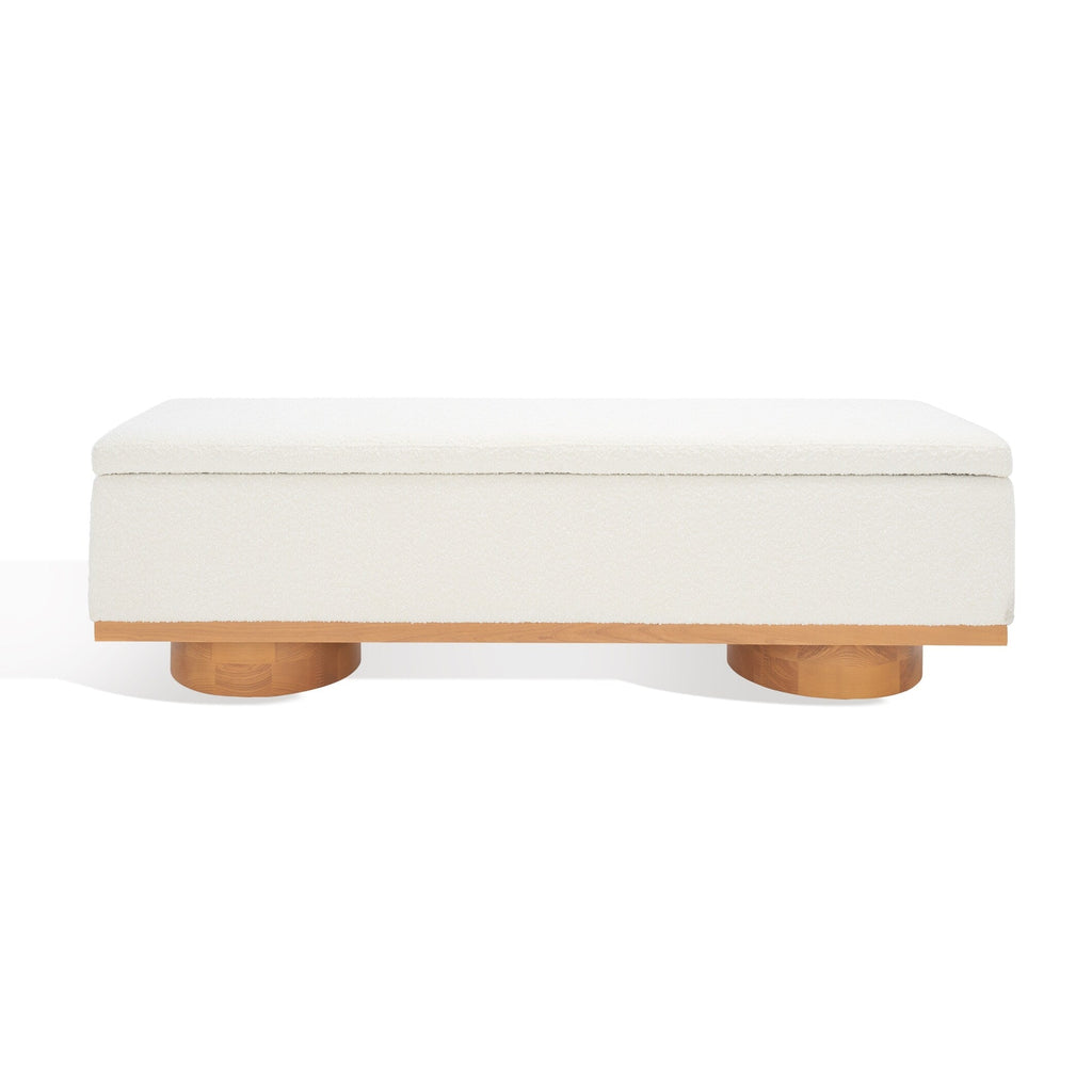 Banc de rangement SAFAVIEH Couture Sunneva Boucle - 61 po L x 20 po P x 19 po H - 61 L x 20 P x 19 H