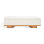Banc de rangement SAFAVIEH Couture Sunneva Boucle - 61 po L x 20 po P x 19 po H - 61 L x 20 P x 19 H
