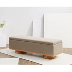 Banc de rangement SAFAVIEH Couture Sunneva Boucle - 61 po L x 20 po P x 19 po H - 61 L x 20 P x 19 H
