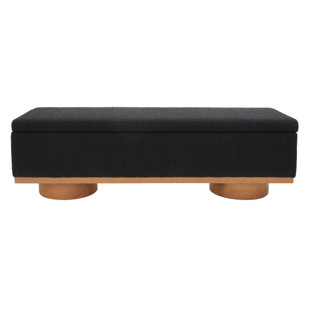 Banc de rangement SAFAVIEH Couture Sunneva Boucle - 61 po L x 20 po P x 19 po H - 61 L x 20 P x 19 H
