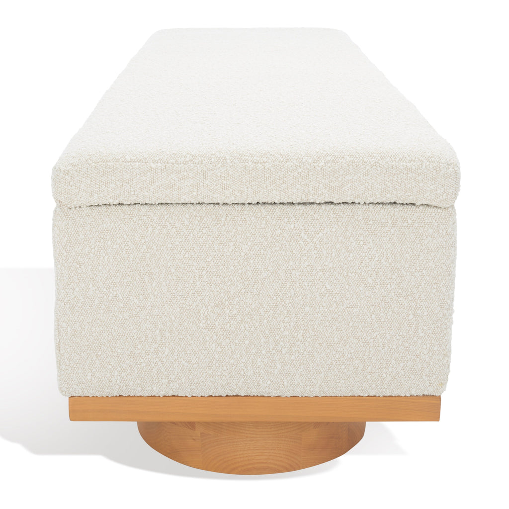 Banc de rangement SAFAVIEH Couture Sunneva Boucle - 61 po L x 20 po P x 19 po H - 61 L x 20 P x 19 H