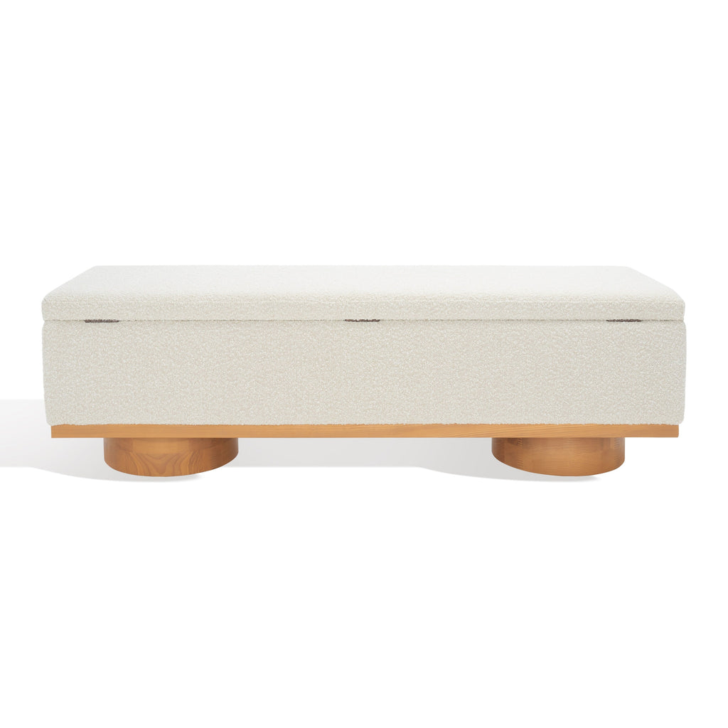 Banc de rangement SAFAVIEH Couture Sunneva Boucle - 61 po L x 20 po P x 19 po H - 61 L x 20 P x 19 H