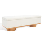 Banc de rangement SAFAVIEH Couture Sunneva Boucle - 61 po L x 20 po P x 19 po H - 61 L x 20 P x 19 H