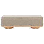 Banc de rangement SAFAVIEH Couture Sunneva Boucle - 61 po L x 20 po P x 19 po H - 61 L x 20 P x 19 H