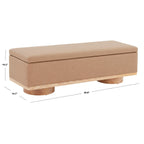 Banc de rangement SAFAVIEH Couture Sunneva Boucle - 61 po L x 20 po P x 19 po H - 61 L x 20 P x 19 H