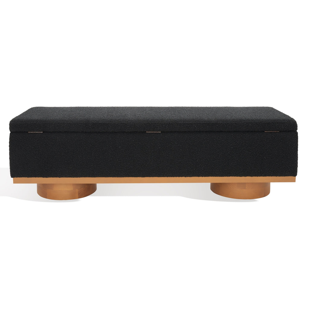 Banc de rangement SAFAVIEH Couture Sunneva Boucle - 61 po L x 20 po P x 19 po H - 61 L x 20 P x 19 H