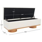 Banc de rangement SAFAVIEH Couture Sunneva Boucle - 61 po L x 20 po P x 19 po H - 61 L x 20 P x 19 H