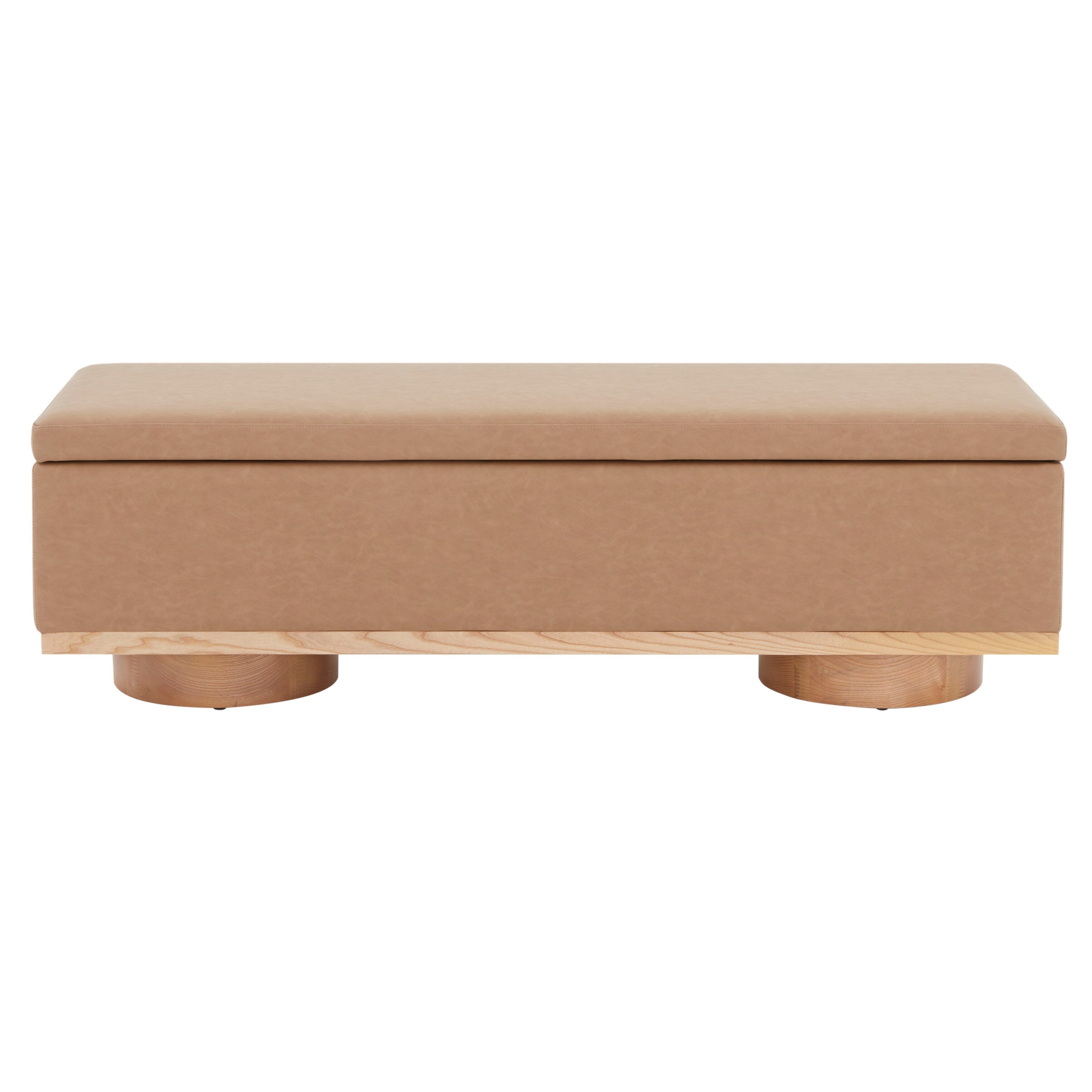 Banc de rangement SAFAVIEH Couture Sunneva Boucle - 61 po L x 20 po P x 19 po H - 61 L x 20 P x 19 H