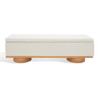 Banc de rangement SAFAVIEH Couture Sunneva Boucle - 61 po L x 20 po P x 19 po H - 61 L x 20 P x 19 H