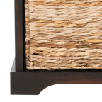 Banc de rangement tressé marron Euphemia de SAFAVIEH - 33,5 x 16,1 x 19,9 - 34 L x 16 P x 20 H