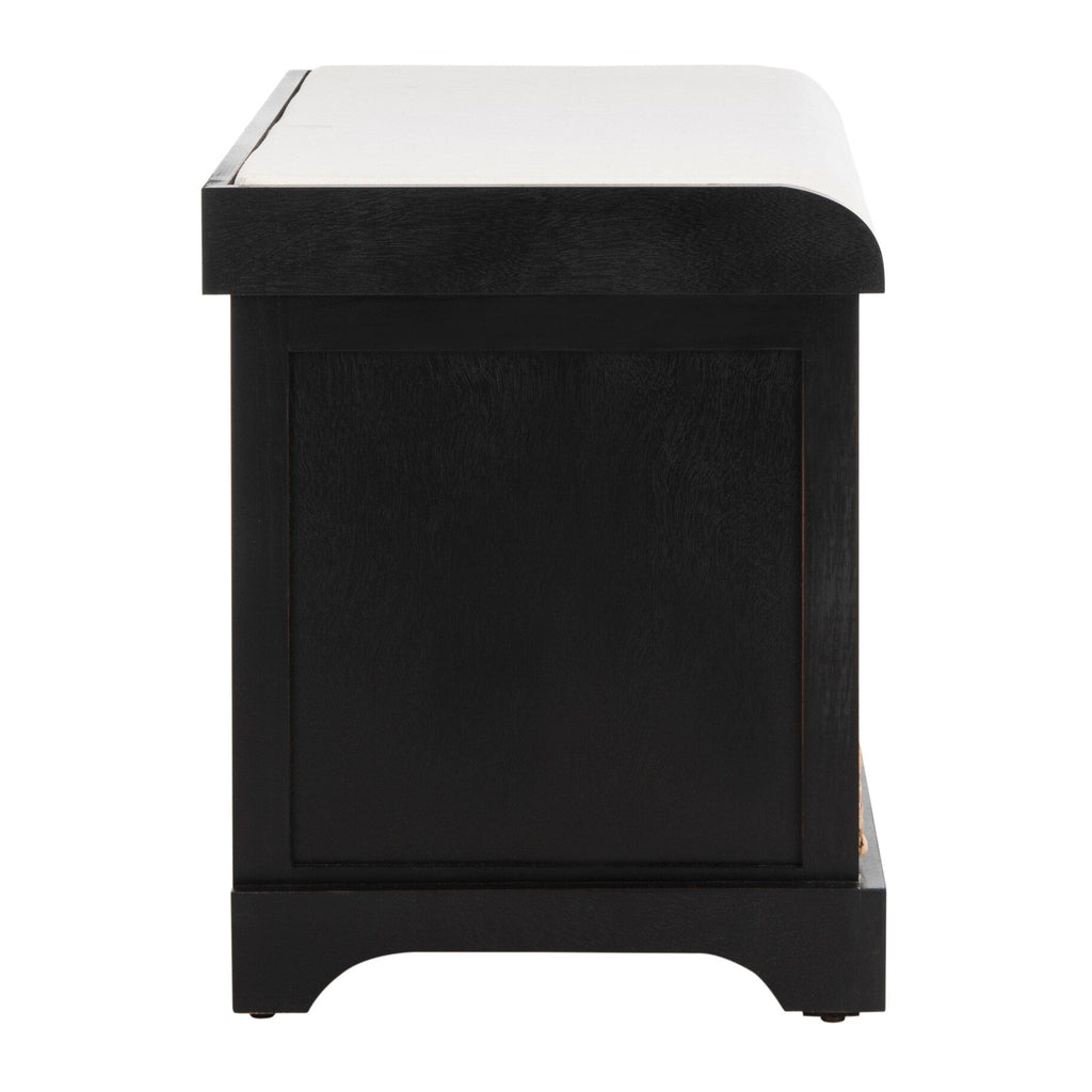 Banc de rangement tressé marron Euphemia de SAFAVIEH - 33,5 x 16,1 x 19,9 - 34 L x 16 P x 20 H