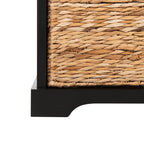 Banc de rangement tressé marron Euphemia de SAFAVIEH - 33,5 x 16,1 x 19,9 - 34 L x 16 P x 20 H